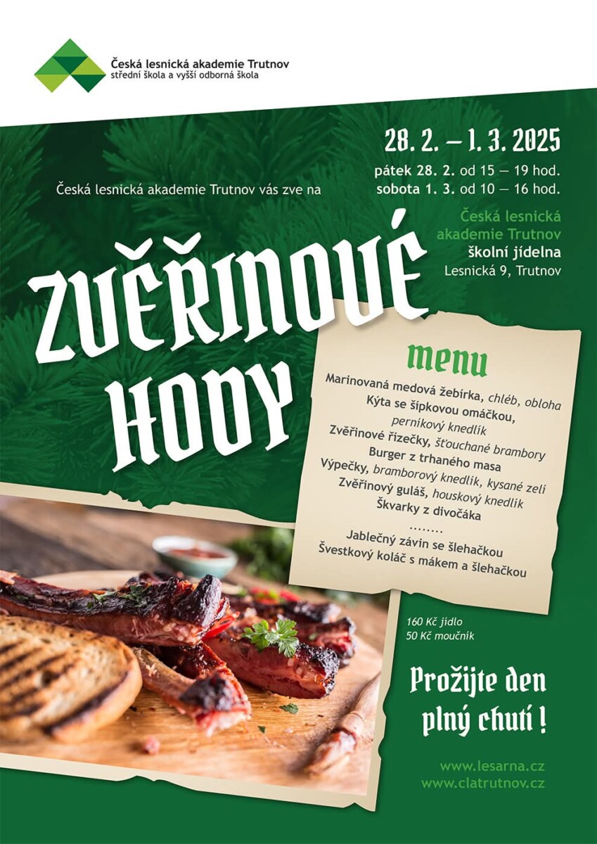 28.2.- 2.3.2025 Zvěřinové hody na ČLA Trutnov