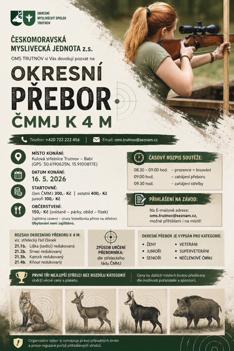 16.5.2026 – OKRESNÍ PŘEBOR ČMMJ OMS TRUTNOV K 4 M